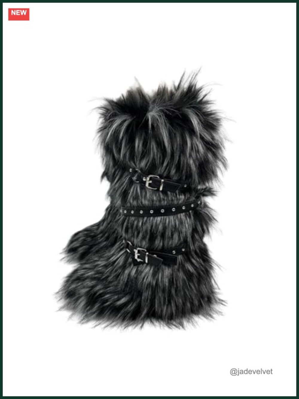 Faux Fur Knee-High Boots for Women Y2K Fuzzy Winter Snow Boots